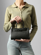Sac Port� Main Caviar Leder Milano Zwart caviar CA25114-vue-porte