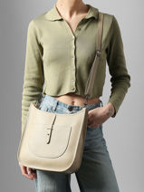 Cross Body Tas Caviar Leder Milano Beige caviar CA25068-vue-porte