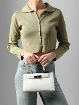 Sac Port� Main Caviar Milano Blanc caviar CA25114-vue-porte