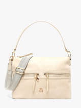 Sac Port� �paule Zip Lulu castagnette Beige zip ALCIDE