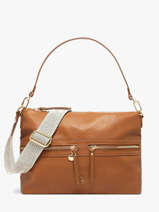 Sac Port� �paule Zip Lulu castagnette Marron zip ALCIDE