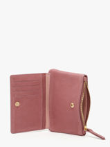 Portefeuille Vintage Cuir Nat et nin Rose vintage SOLY-vue-porte