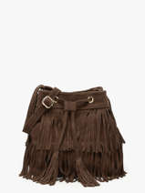 Sac Bandouli�re Velvet Cuir Milano Marron velvet VE24116O
