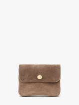 Porte-monnaie Velvet Cuir Milano Beige velvet VE23091O