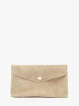 Porte-monnaie Velvet Cuir Milano Beige velvet VE23113O