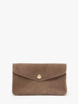 Porte-monnaie Velvet Cuir Milano Beige velvet VE23113O