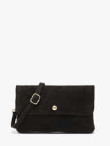 Sac Bandouli�re Velvet Cuir Milano Noir velvet VE23067O