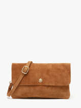 Sac Bandouli�re Velvet Cuir Milano Marron velvet VE23067O
