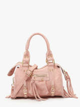 Sac Bandouli�re Velvet Cuir Milano Rose velvet VE24092O