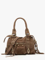 Sac Bandouli�re Velvet Cuir Milano Beige velvet VE24092O