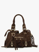 Sac Bandouli�re Velvet Cuir Milano Marron velvet VE24092O