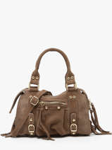 Sac Bandouli�re Velvet Cuir Milano Marron velvet VE24093O