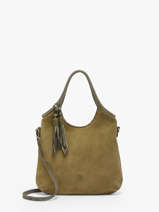 Sac Bandouli�re Vintage Cuir Mila louise Beige vintage 23059V