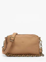 Sac Bandouli�re Vintage Cuir Mila louise Beige vintage 23673C1