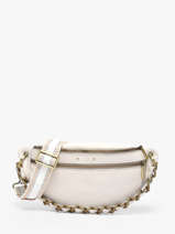 Sac Banane Cuir Mila louise Blanc vintage 23689C1
