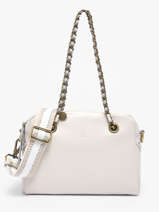 Sac Port� �paule Vintage Cuir Mila louise Blanc vintage 3889C1
