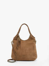 Cross Body Tas Vintage Leder Mila louise Bruin vintage 23059V