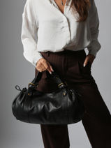 Sac 24h  Icone Cuir Gerard darel Noir icone DDS01410-vue-porte