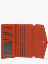 Portefeuille Saffiano David jones Oranje saffiano P164-vue-porte