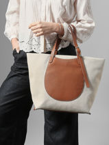 Longchamp Le foulonn� toile Besace Marron-vue-porte