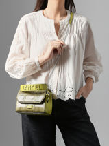 Cross Body Tas S Ninon Ayers Leder Lancel Groen ninon A14013-vue-porte