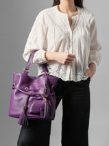Sac Seau M Premier Flirt Cuir Lancel Violet premier flirt A10110-vue-porte