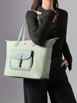 Sac Port� �paule Kiana Nylon Hexagona Vert kiana 1720181-vue-porte