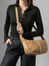 Sac Bandouli�re Brodery Miniprix Marron brodery 19673-vue-porte