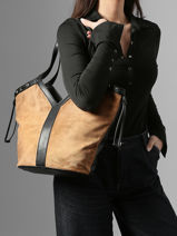 Sac Port� �paule Velvet Miniprix Marron velvet M9459-vue-porte