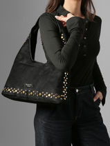 Sac Port� �paule Velvet Studs Miniprix Noir velvet studs JC53002-vue-porte