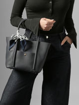 Handtas Grained Miniprix Blauw grained A713-vue-porte