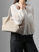 Sac Port� �paule Galat�e Cuir Nathan baume Beige nymphea 3-vue-porte