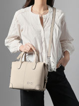 Sac Port� Main Clark Cuir Nathan baume Beige drive 1-vue-porte