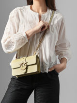 Sac Bandouli�re Love Bag Icon Cuir Pinko Vert love bag icon A0F1-vue-porte