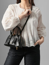 Sac Bandouli�re Love Bag Icon Cuir Pinko Noir love bag icon 5333A0QO-vue-porte