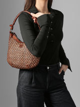 Sac Bandouli�re Heritage Cuir Biba Marron heritage KAB23L-vue-porte
