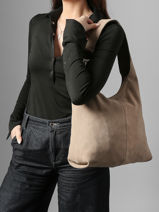 Sac Port� �paule Leather Cuir Biba Beige leather JAP2L-vue-porte