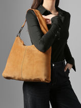Schoudertas Leather Leder Biba Bruin leather JAP2L-vue-porte