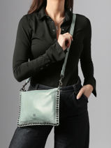 Sac Bandouli�re Heritage Cuir Biba Bleu heritage POR2L-vue-porte