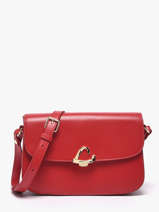 Sac Bandouli�re Paris Philos Cuir Lancaster Rouge paris philos 82