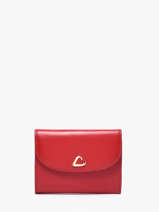 Portefeuille Paris Philos Cuir Lancaster Rouge paris philos 71