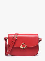 Sac Bandouli�re Paris Philos Cuir Lancaster Rouge paris philos 81
