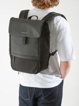 Fyn - Rugzak 1 Compartiment Met 15" Laptopvak Kapten and son Zwart backpack FYN2-vue-porte