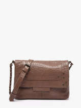 Cross Body Tas Felizia Leder Pieces Bruin felizia 17116820