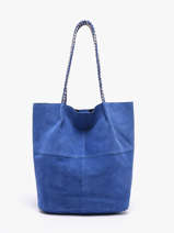 Sac Port� �paule Brianna Cuir Pieces Bleu brianna 17163617
