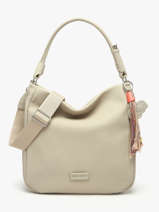 Sac Port� �paule Grigri Polyurethane David jones Beige grigri CM8384