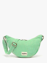 Sac Bandouli�re Rayures Coton Hindbag Vert rayures RA