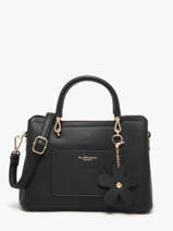 Sac Bandouli�re Grained Flora & co Noir grained H6931