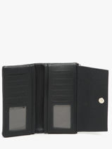 Portefeuille Porte-monnaie Grained Flora & co Noir grained F5039-vue-porte