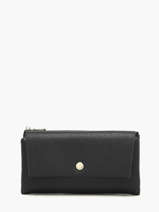 Portefeuille Porte-monnaie Grained Flora & co Noir grained F5039